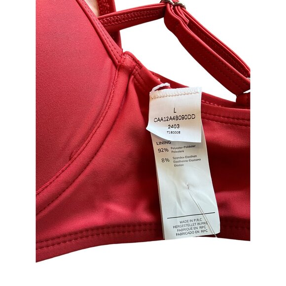 Cupshe Rust‎ Color Bathing Suit Women's Size Large Top Molded Cups - Picture 3 of 4